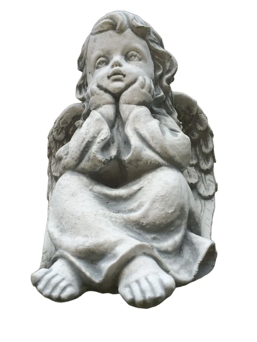 Engel sitzend voller Stein, schön im Detail