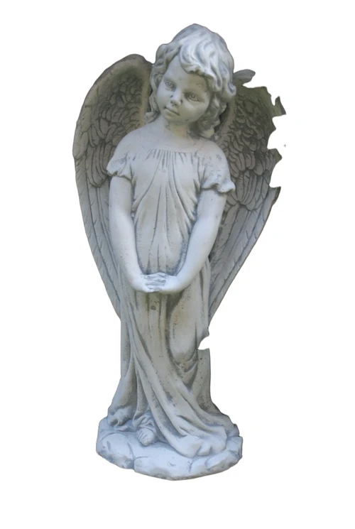 Beautiful standing angel statue, full of stone, superb detail!!