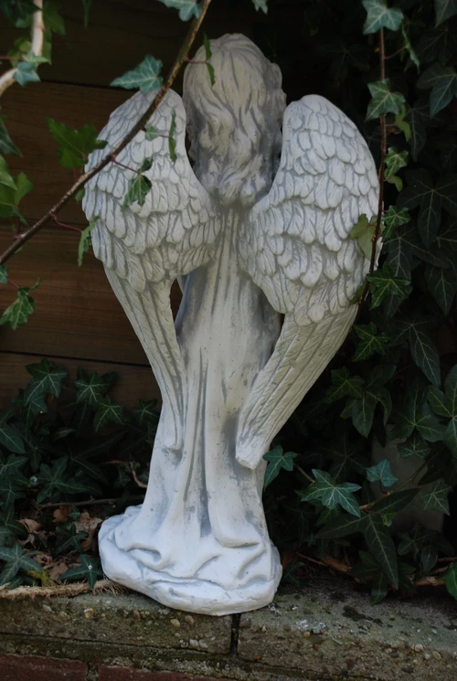 Beautiful standing angel statue, full of stone, superb detail!!