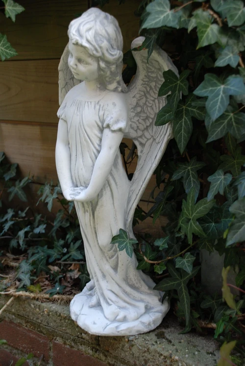 Beautiful standing angel statue, full of stone, superb detail!!