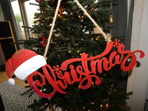 Decoratieve hanger Christmas - metaal met touw