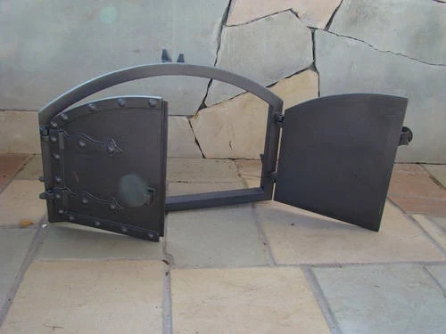 Deur pizza oven, gietijzer onbehandeld