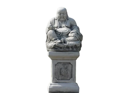 Buddha on Pedestal - 55 cm - Steenzuletzt