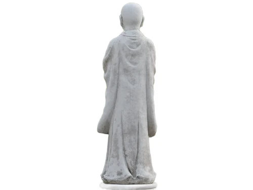 Greeting Monk on Pedestal - Solid Stone