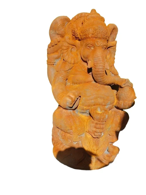 Statue Ganesha 1 - Stone in Oxide - 68 cm