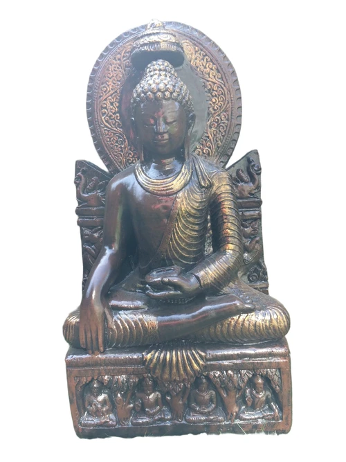 Thai Buddha on Throne - 93 cm - Stone