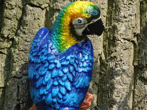 Blue Parrot - Cast iron - Wall decoration
