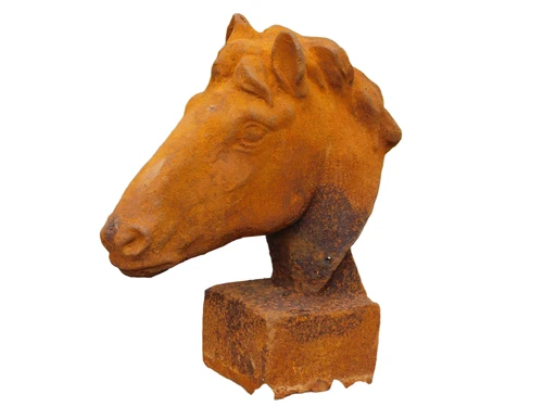 Pferdekopf - Gusseisen in Rost-Optik