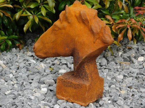Pferdekopf - Gusseisen in Rost-Optik