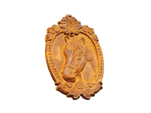 Wanddekoration Pferd - Gusseisen - Rostfarbe