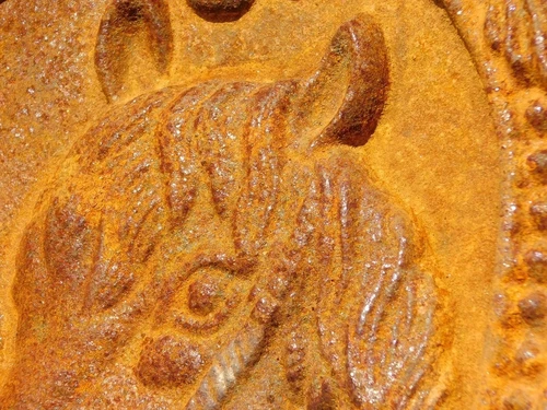 Wanddekoration Pferd - Gusseisen - Rostfarbe