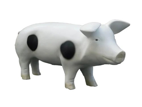 Sparschwein - weiß mit schwarzen Punkten - Polystone
