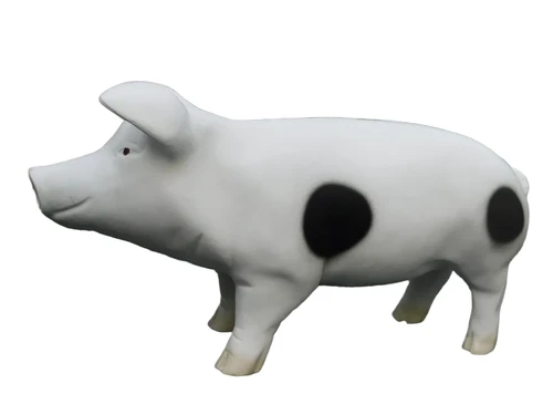 Sparschwein - weiß mit schwarzen Punkten - Polystone