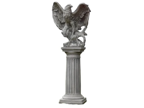 Statue Eagle on Pedestal - 127 cm - Stone