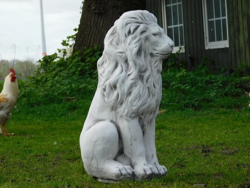 LETZTE Statue Löwe - 55 cm - Stein