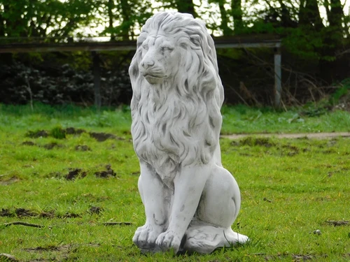 LETZTE Statue Löwe - 55 cm - Stein