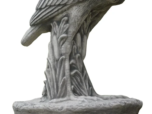Statue Heron with Fish - 90 cm - Stone
