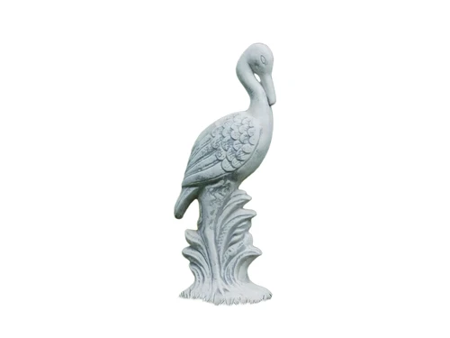 Statue of crane - solid stone