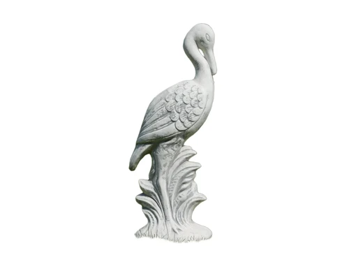 Statue of crane - solid stone