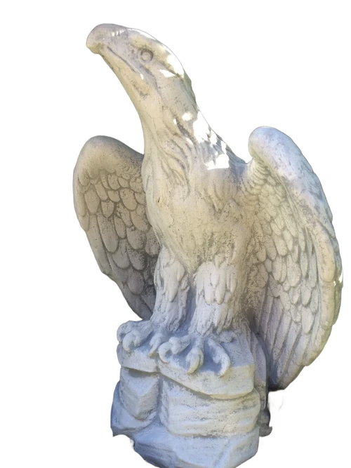 Sitting Eagle Statue - 53 cm - Stone