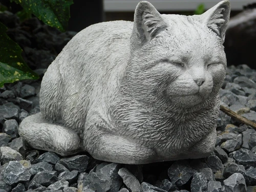Skulptur einer Katze – 20 cm – Stein