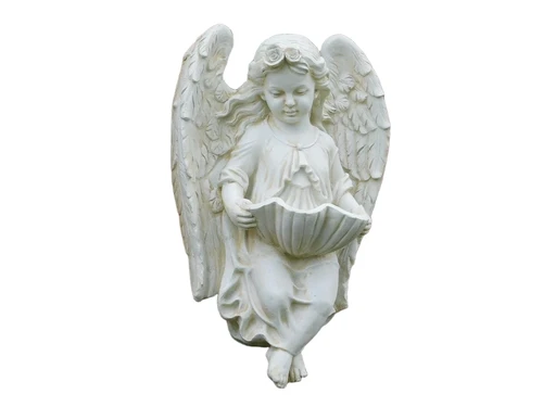 Angel with bowl - polystone - wall decoration