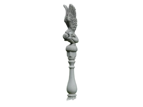 Kneeling Angel on Pedestal - 167 cm - Stone