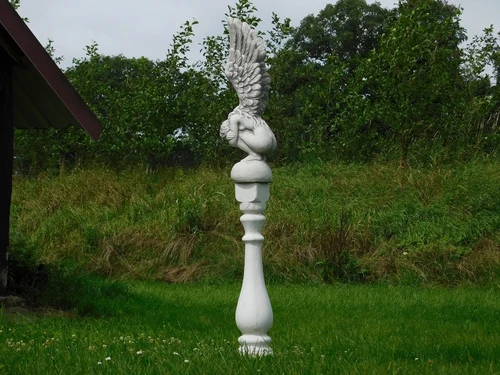 Kneeling Angel on Pedestal - 167 cm - Stone