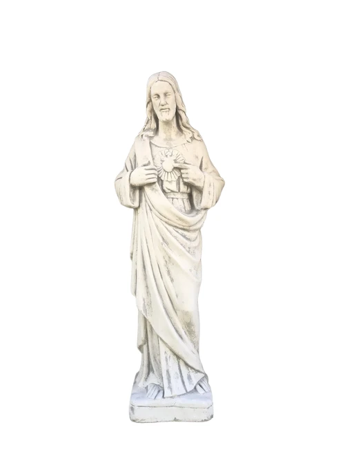 Jezus heilig hart beeld in bidkapel, vol steen, prachtige verschijning!!