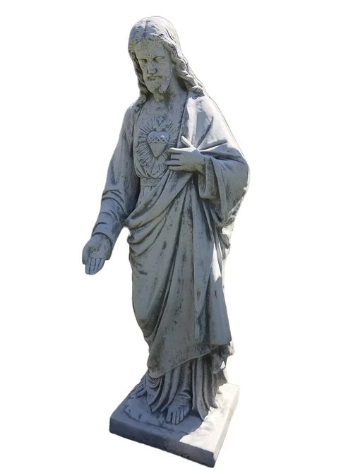 Sacred Heart Statue XXL – approx. 120 cm – Solid Stone