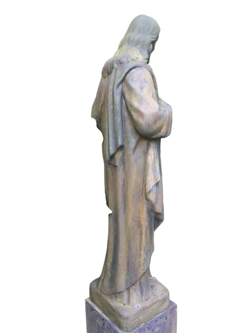 Jezus heilig hart beeld, volle steen, kleur oxide, prachtige verschijning!!