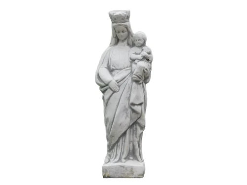 Maria mit Kind auf dem Arm, Vollstein, grau