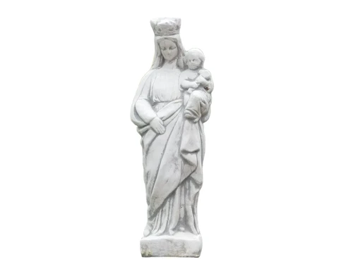 Maria mit Kind auf dem Arm, Vollstein, grau