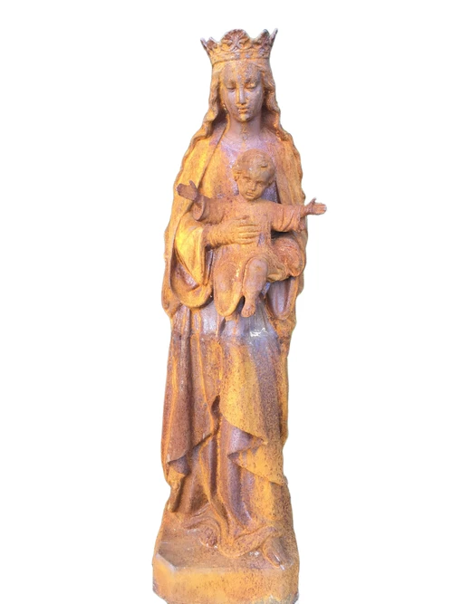 Mary with baby Jesus, cast iron, beautiful statue!!