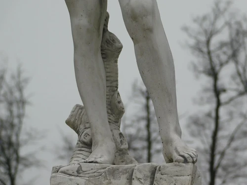 Statue David XL on Pedestal - 170 cm - Stone