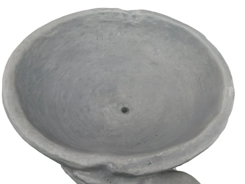 Statue Atlas with Bulb + Flowerpot on Pedestal - 170 cm - Stone