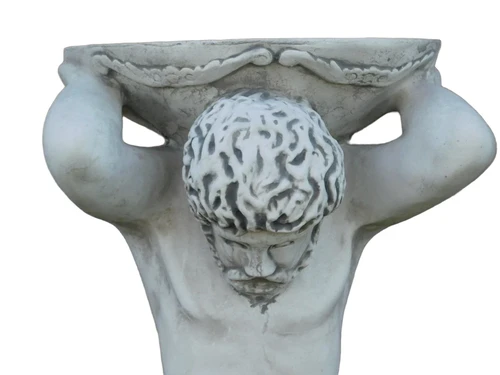 Beeld Atlas met Schaal - 70 cm - Steen