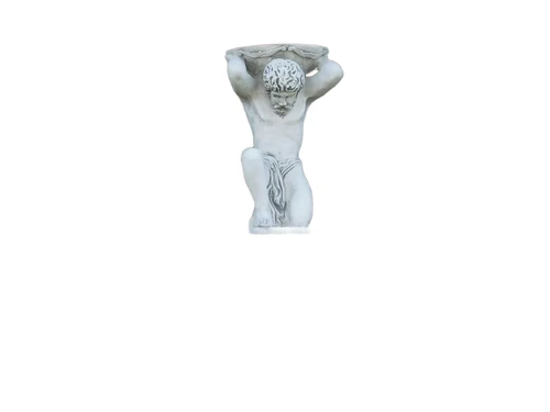 Statue Atlas on Pedestal - 130 cm - Solid Stone