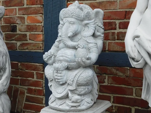 Statue Ganesha 1 - the God of Wisdom, Prosperity and Happiness - Solid Stone