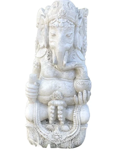 Beeld Ganesha 2, een hindoestaanse god, vol stenen beeld!