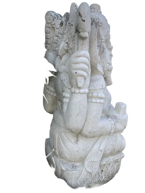 Beeld Ganesha 2, een hindoestaanse god, vol stenen beeld!