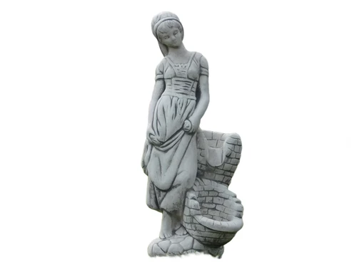 Beeld Kind met Waterloop - 60 cm - Steen