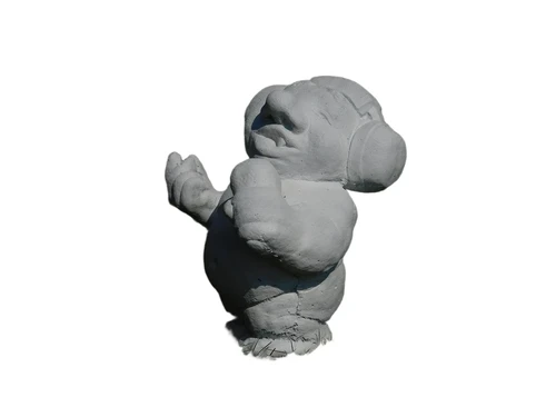 Statue Troll Musician - solid stone