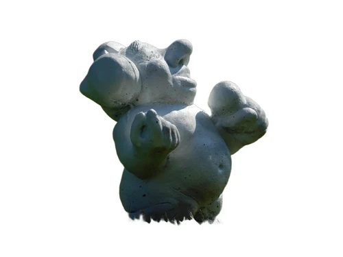 Statue Troll Musician - solid stone