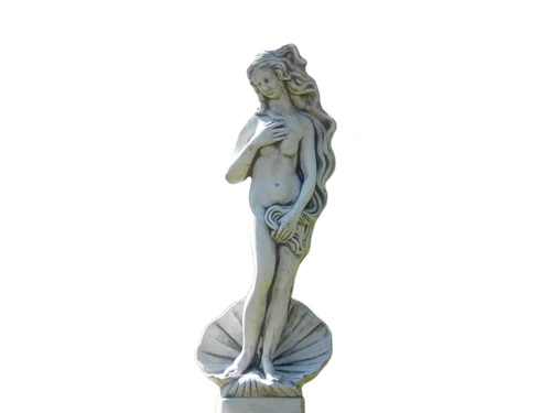Beeld Vrouw met Schelp - 82 cm - Steen
