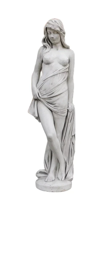 Statue Woman on Pedestal - 210 cm - Solid Stone