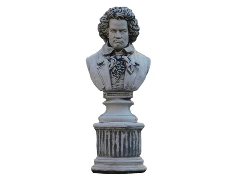Beethoven on Round Pedestal - 76 cm - Stone