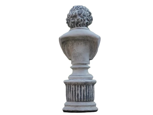 Beethoven on Round Pedestal - 76 cm - Stone