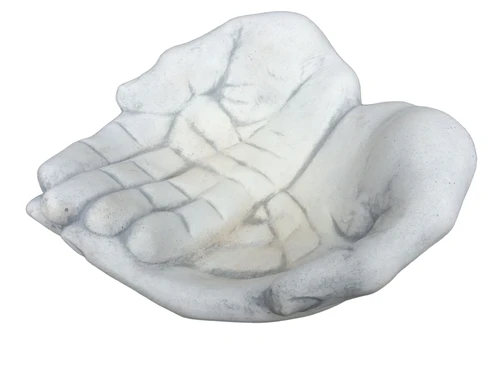 Hands as Bowl / Bird Bath - 30 cm - Stone