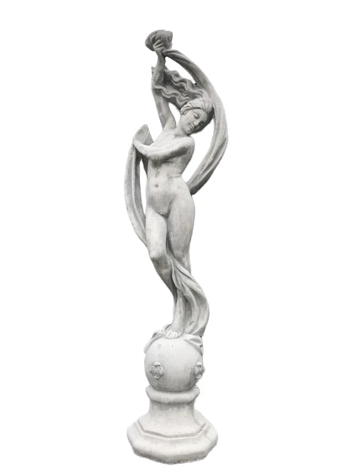 Sculpture ''Lady with the Scarf - 170 cm - Stone